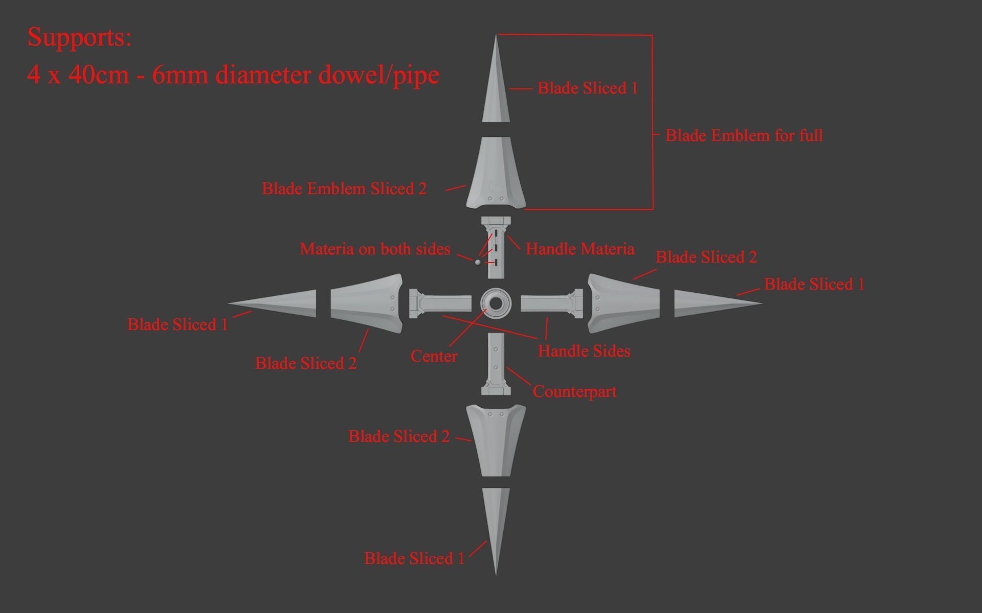 Final Fantasy VII - Yuffie Kisaragi Shuriken 3D print model_1