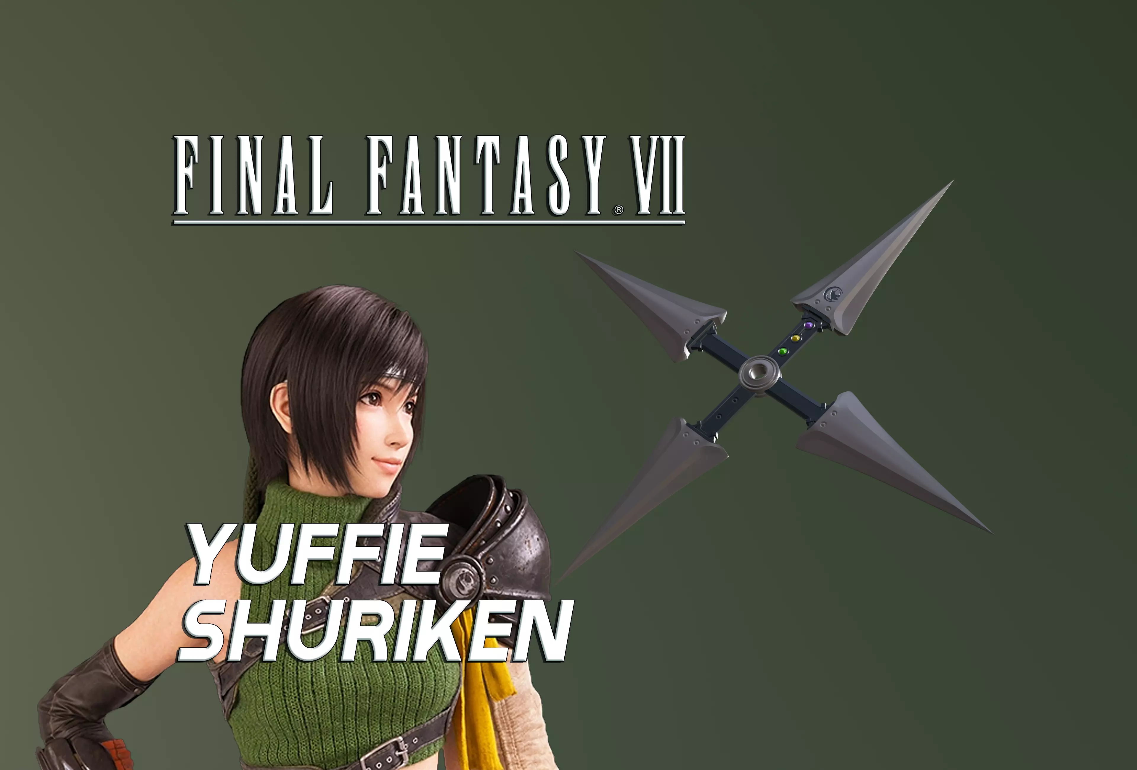 Final Fantasy VII - Yuffie Kisaragi Shuriken 3D print model_0