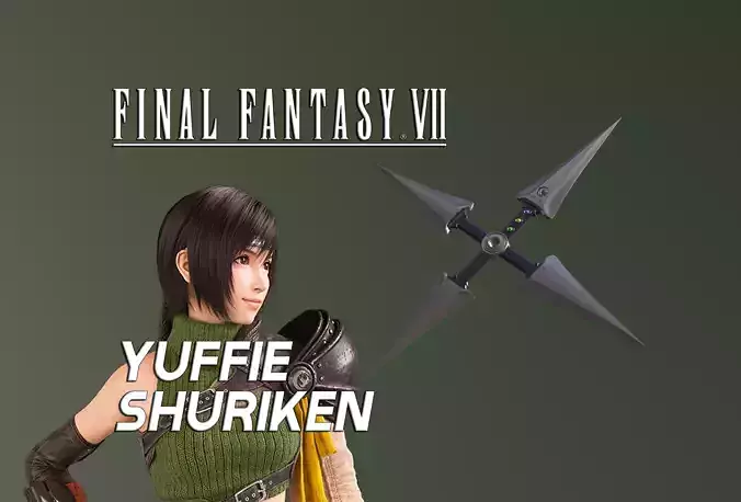 Final Fantasy VII - Yuffie Kisaragi Shuriken 3D print model