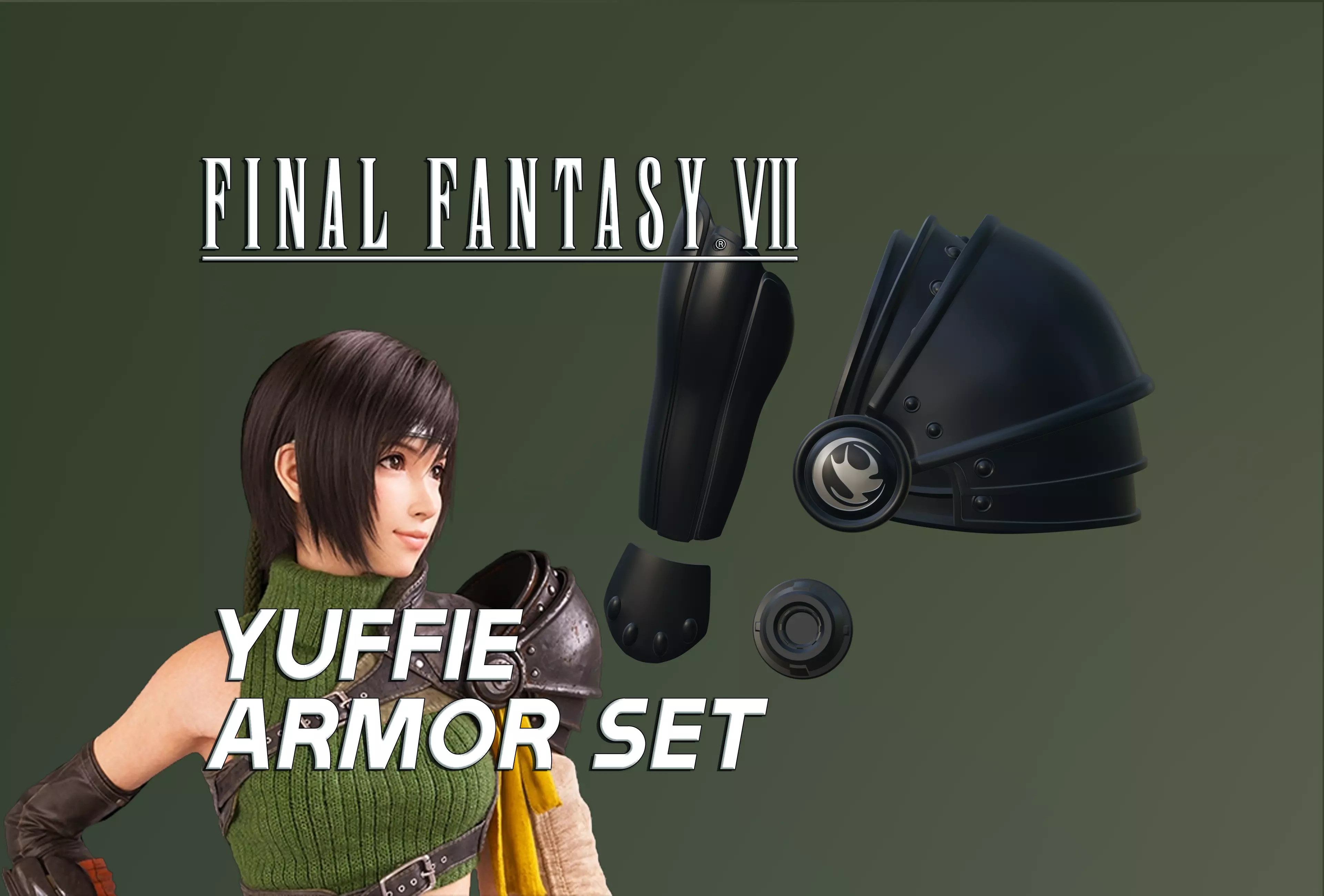 Final Fantasy VII - Yuffie Kisaragi Armor Set 3D print model_0