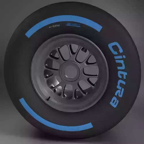 F1 tyre wet rear 3D model