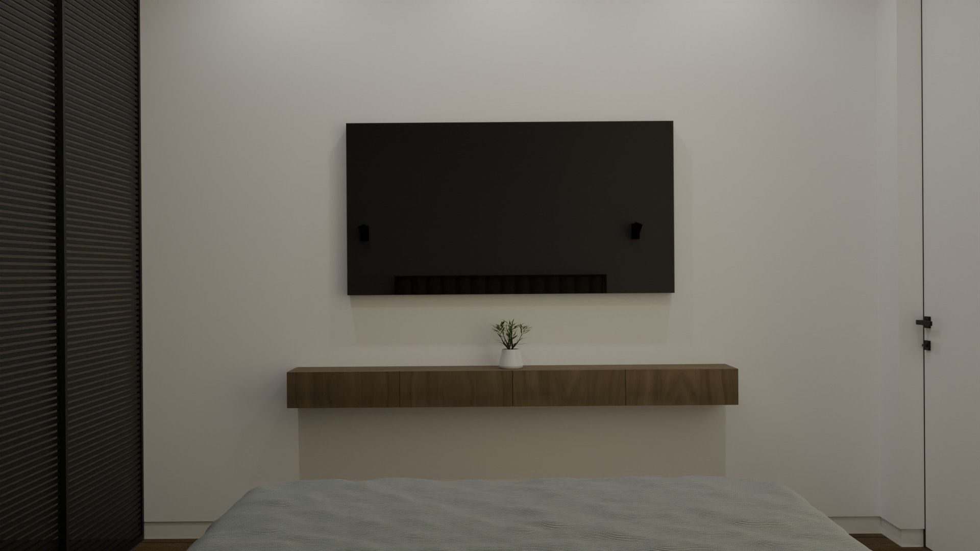 Modern compact badroom with wardrobe 3D model_6
