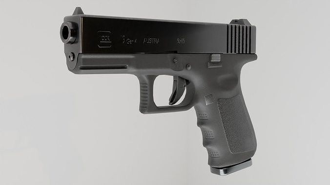 Detail gun Glock19 low poly high poly Low-poly 3D model