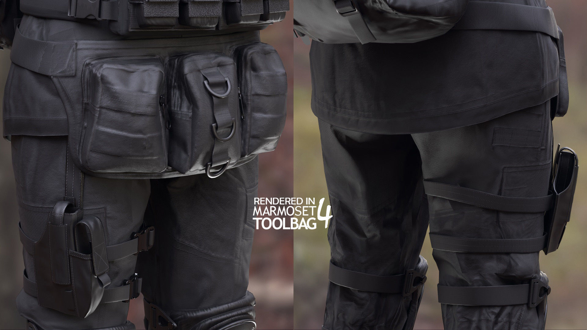 Female Military Outfit 4 Low-poly 3D model_8