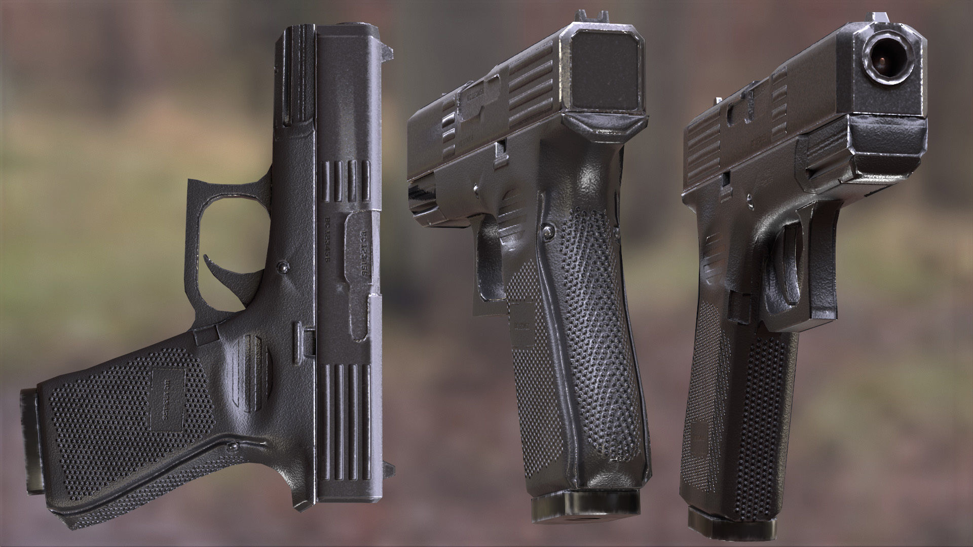 Female Military Outfit 4 Low-poly 3D model_14