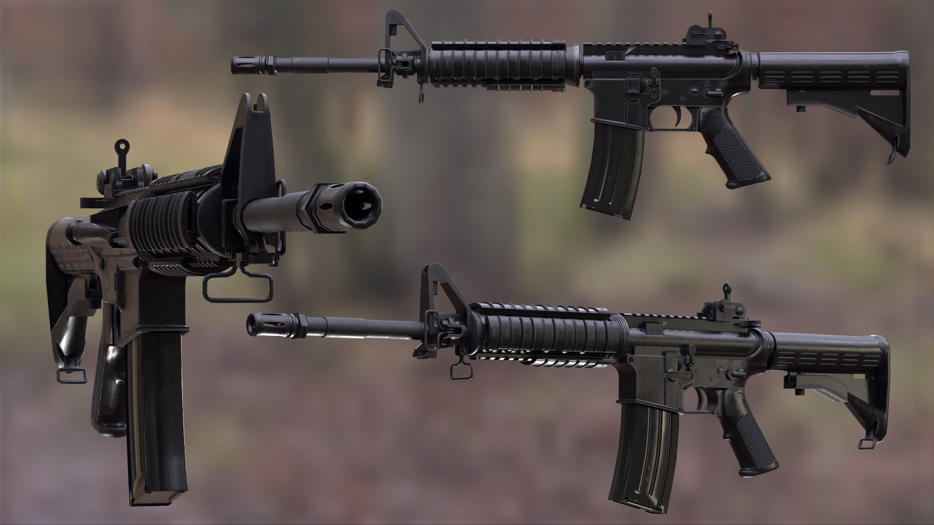 Female Military Outfit 4 Low-poly 3D model_12