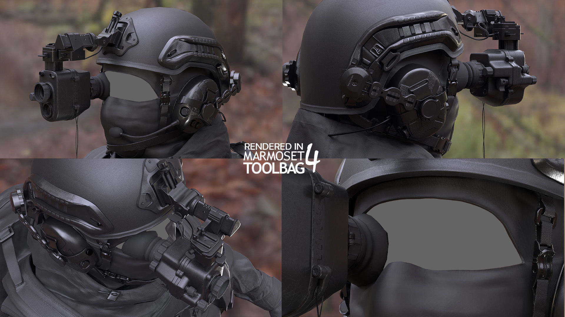 Female Military Outfit 4 Low-poly 3D model_7