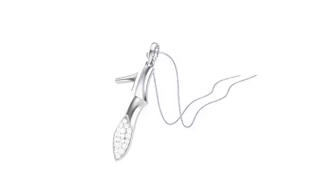 High Heels Shoes Diamond Pendant Necklace 3dm stl 3D print model