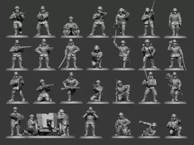 Japan soldiers ww2 28 mm 
