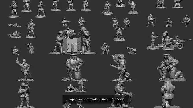 Japan soldiers ww2 28 mm 