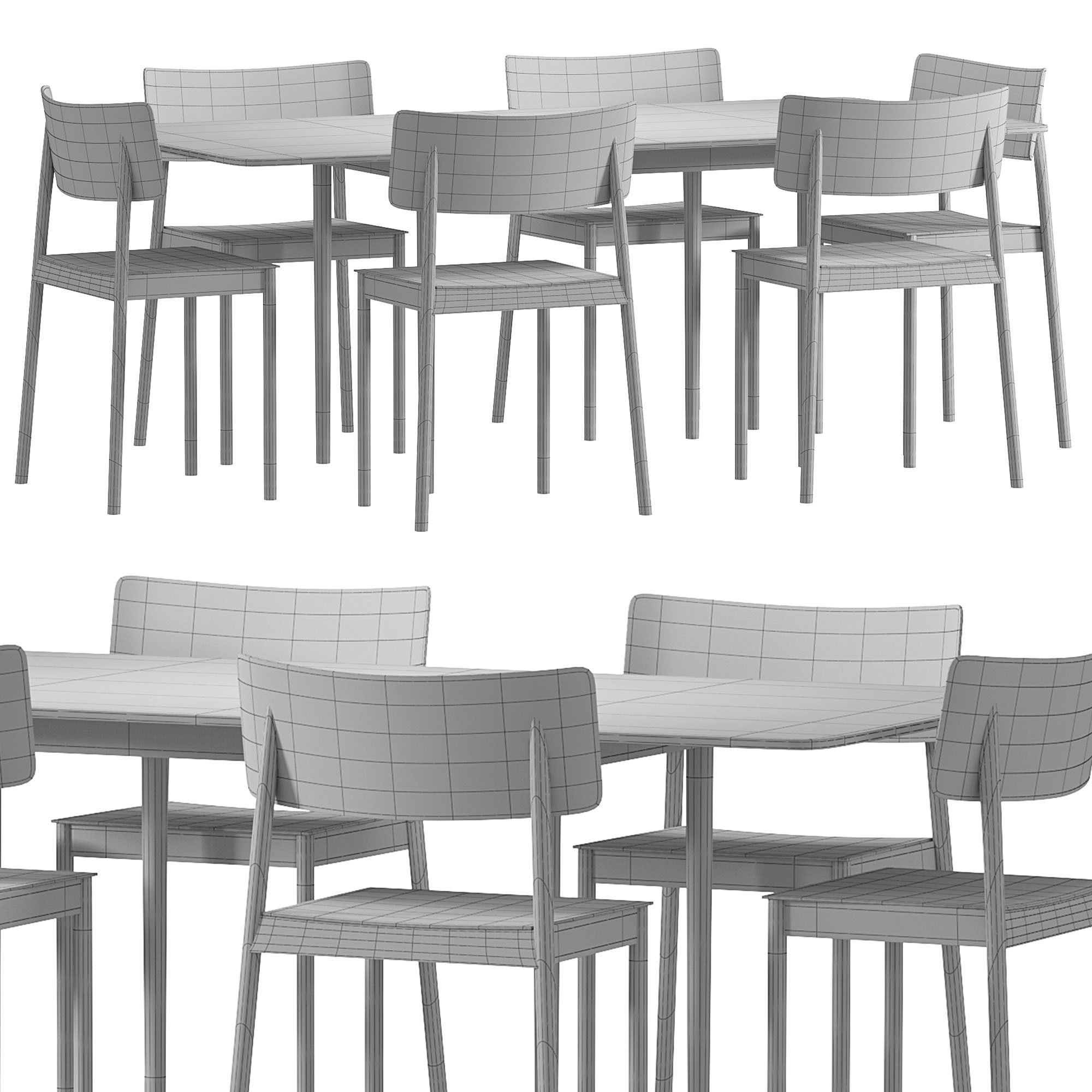 DoubleUp Dining Table 3D model_2