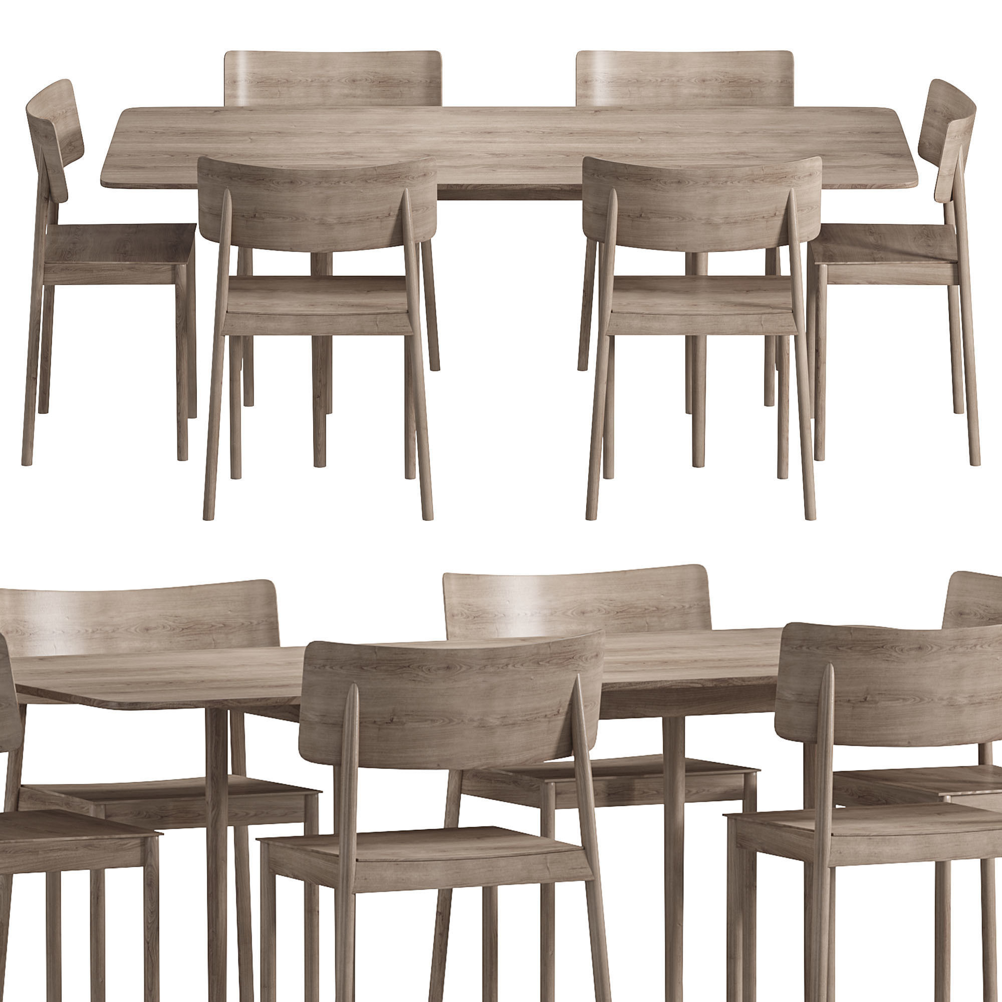 DoubleUp Dining Table 3D model_1