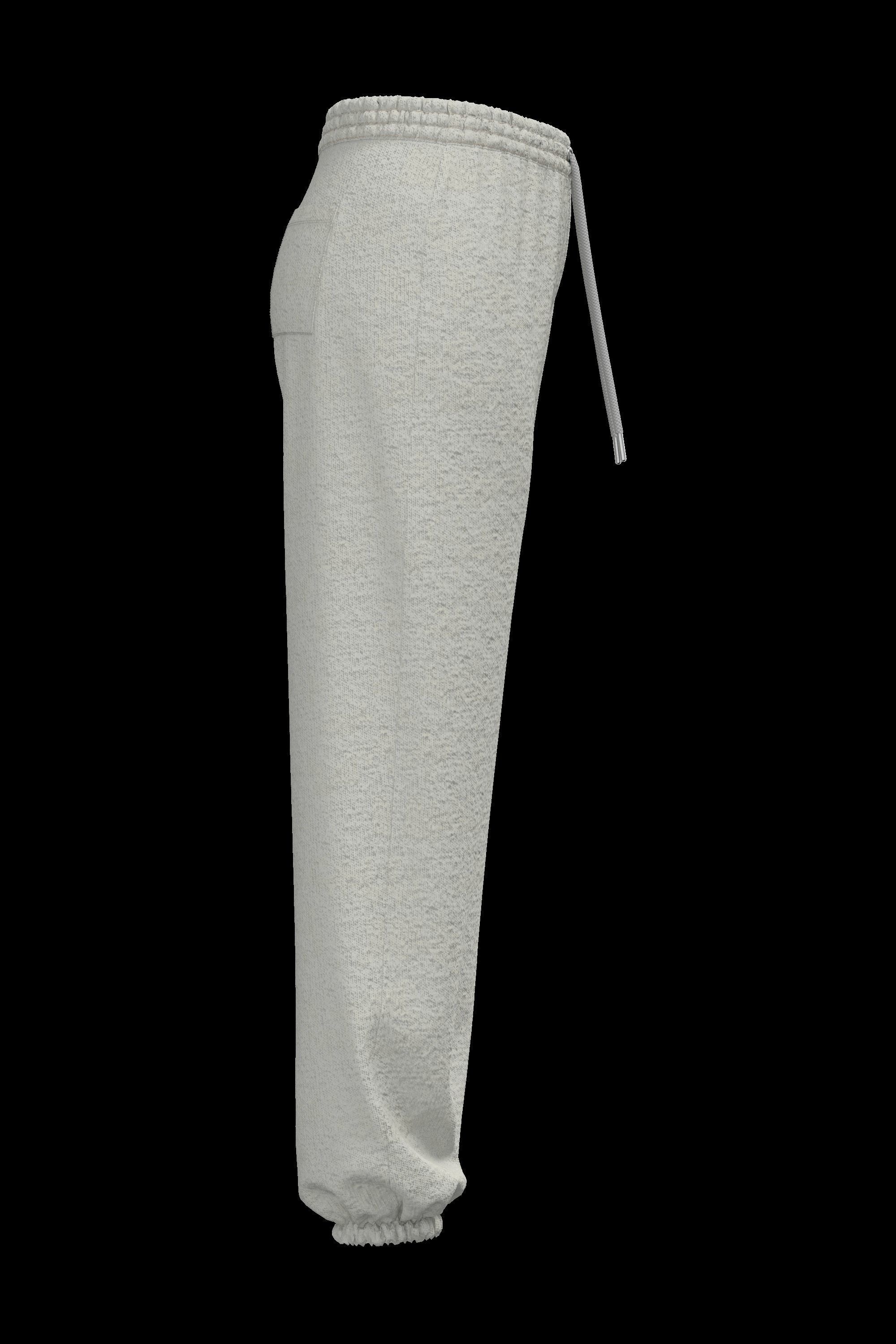 Female cotton sweatpants 3D model_3