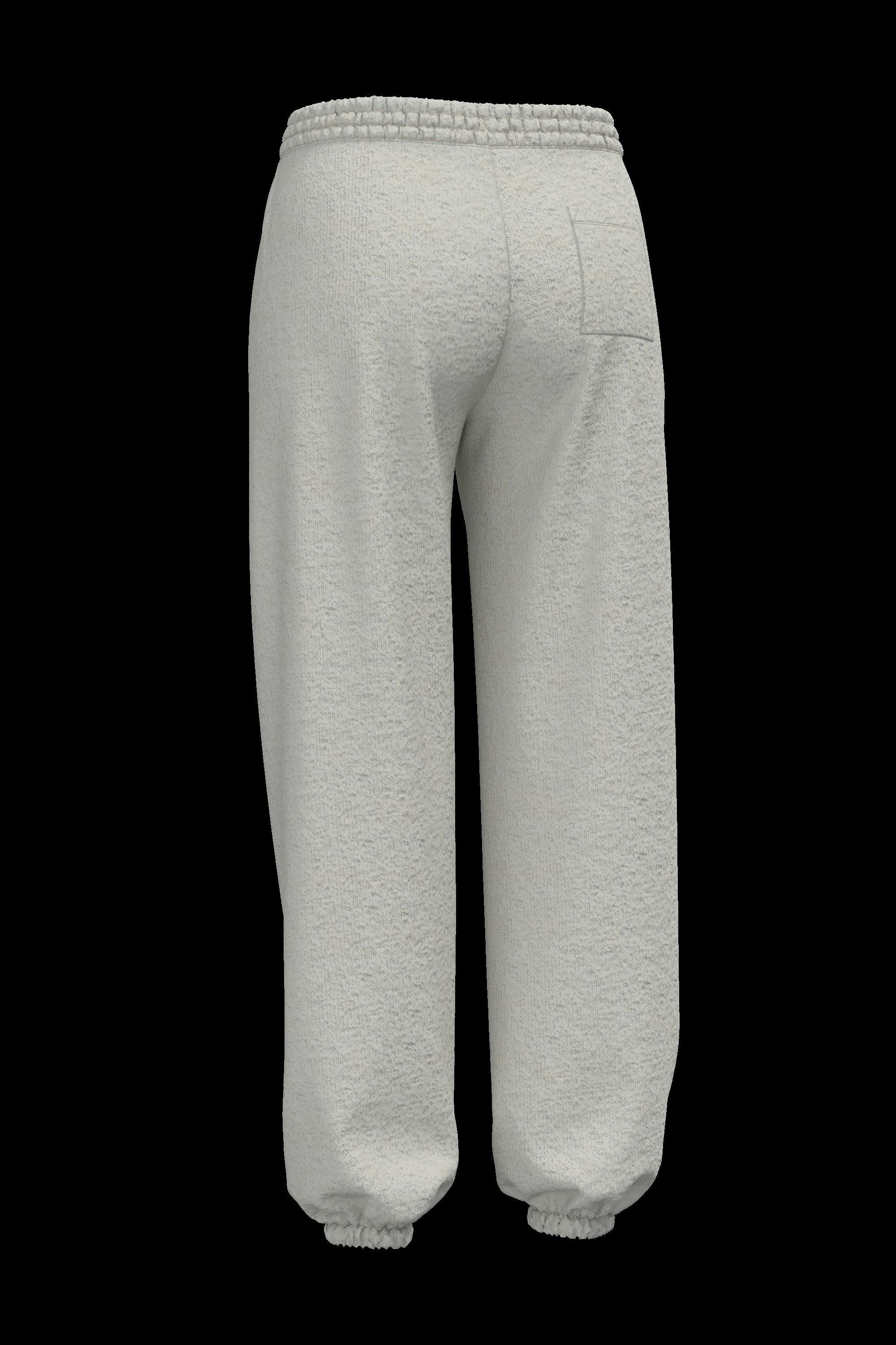Female cotton sweatpants 3D model_9