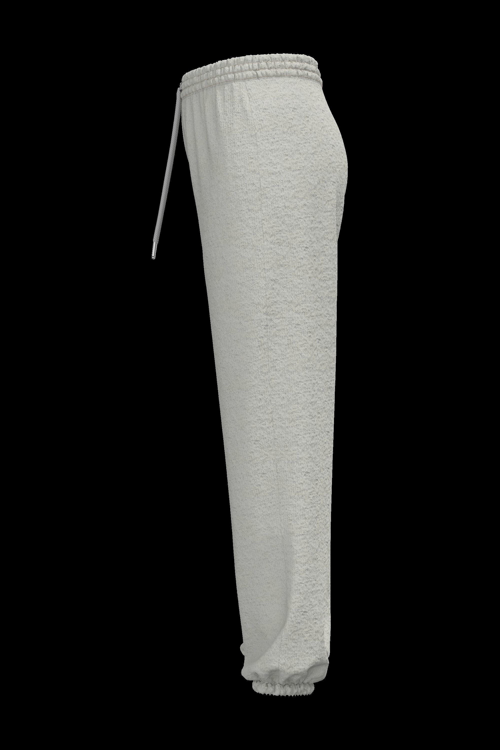 Female cotton sweatpants 3D model_17