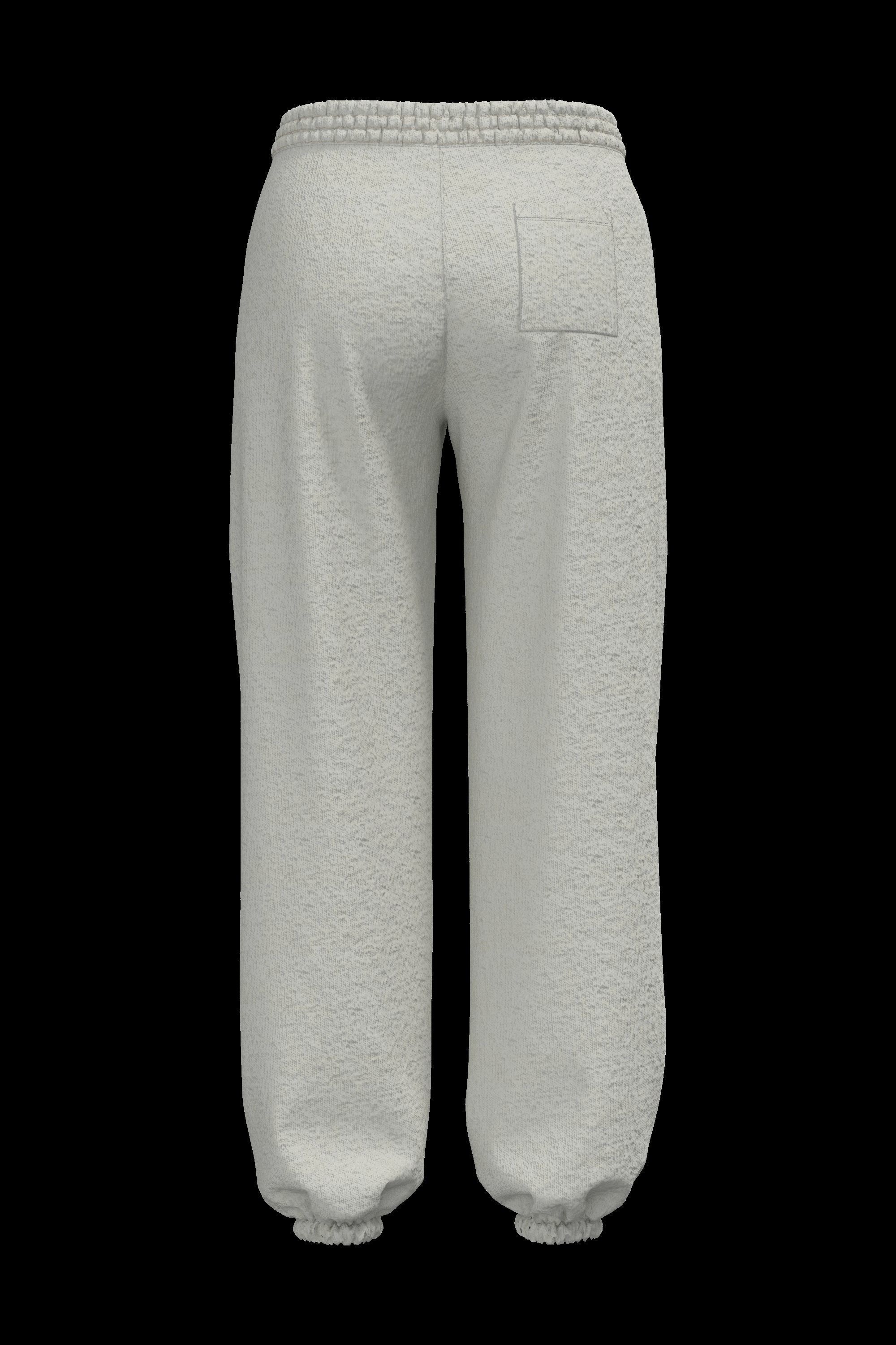 Female cotton sweatpants 3D model_15
