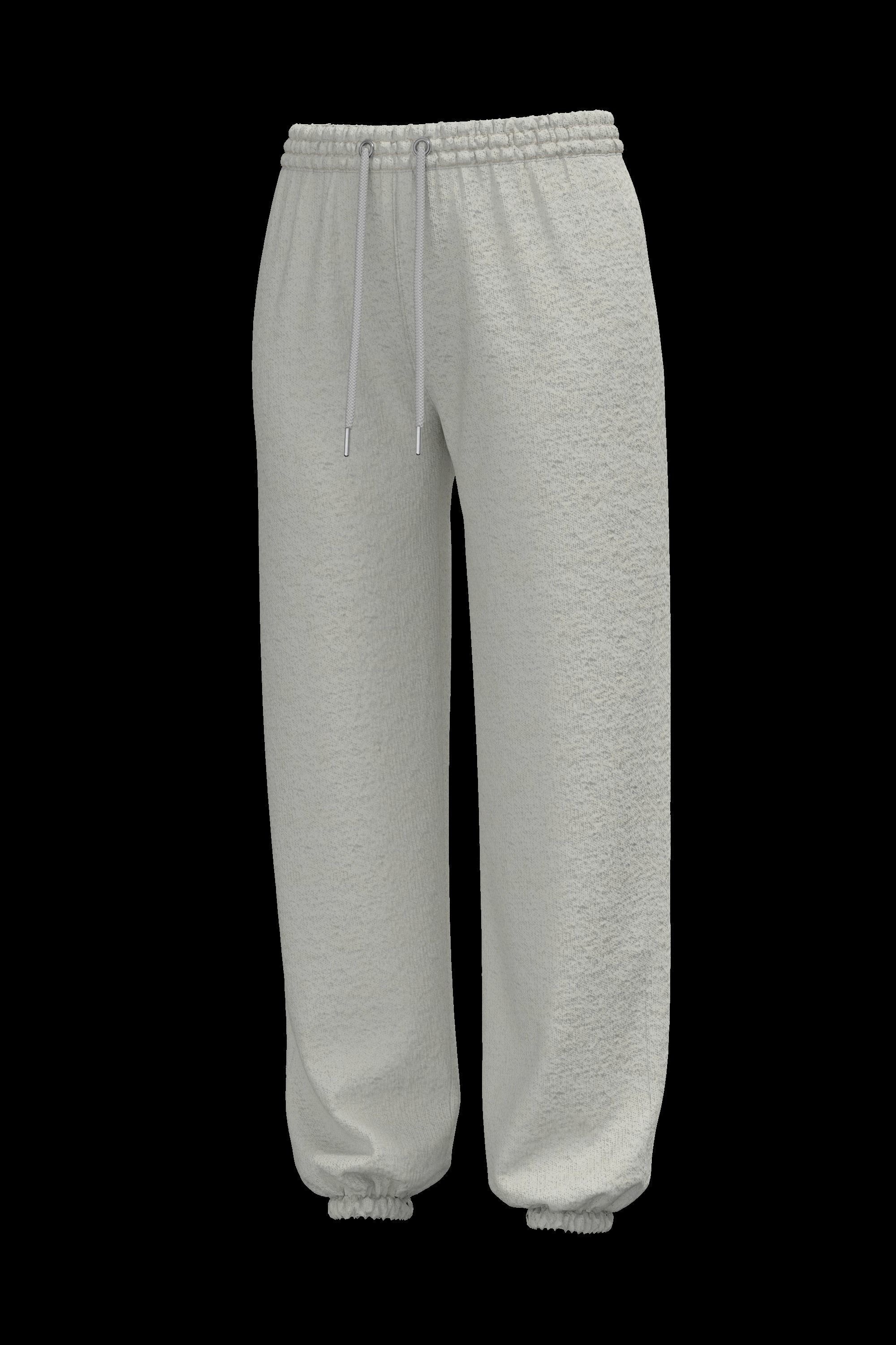Female cotton sweatpants 3D model_11