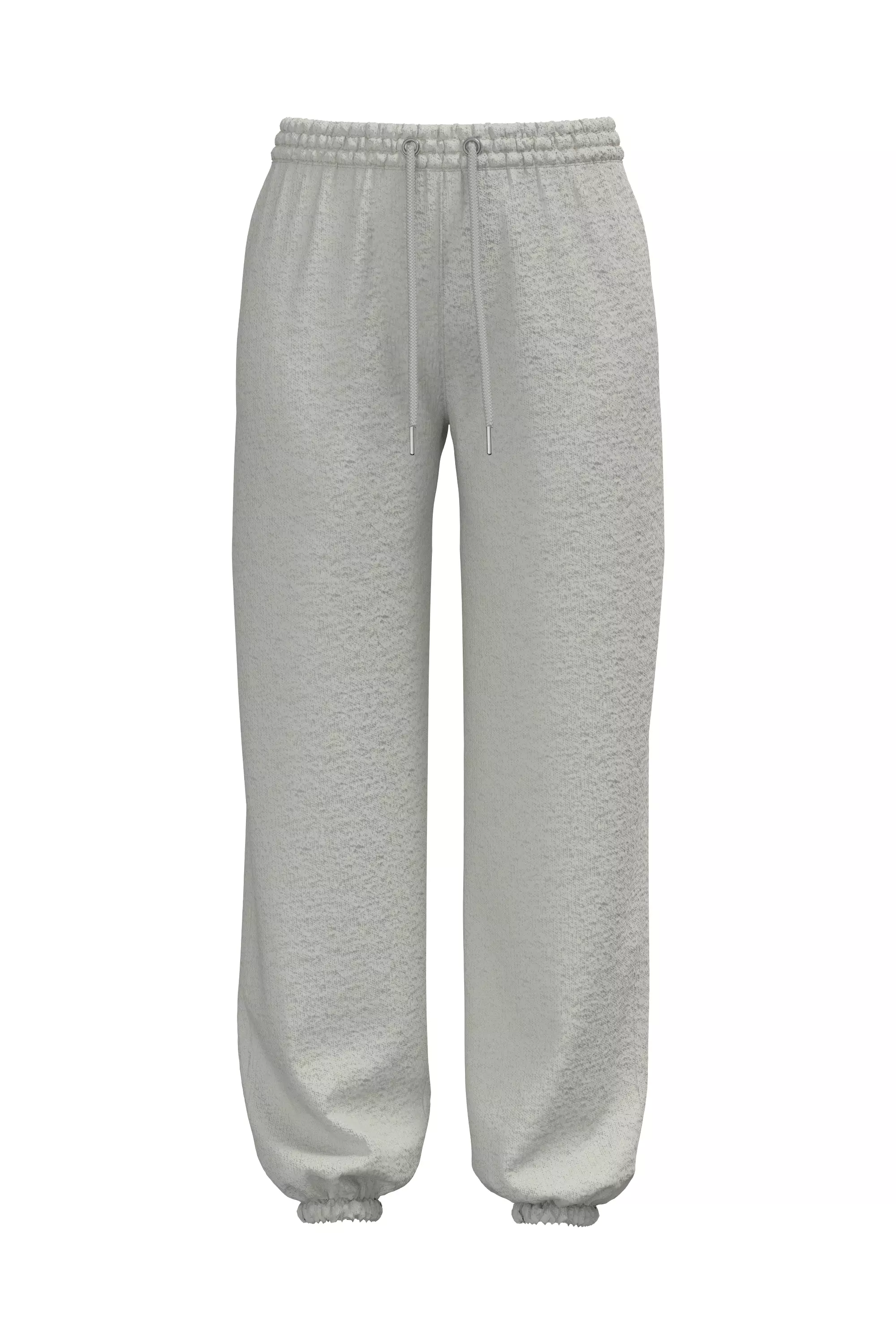 Female cotton sweatpants 3D model_0