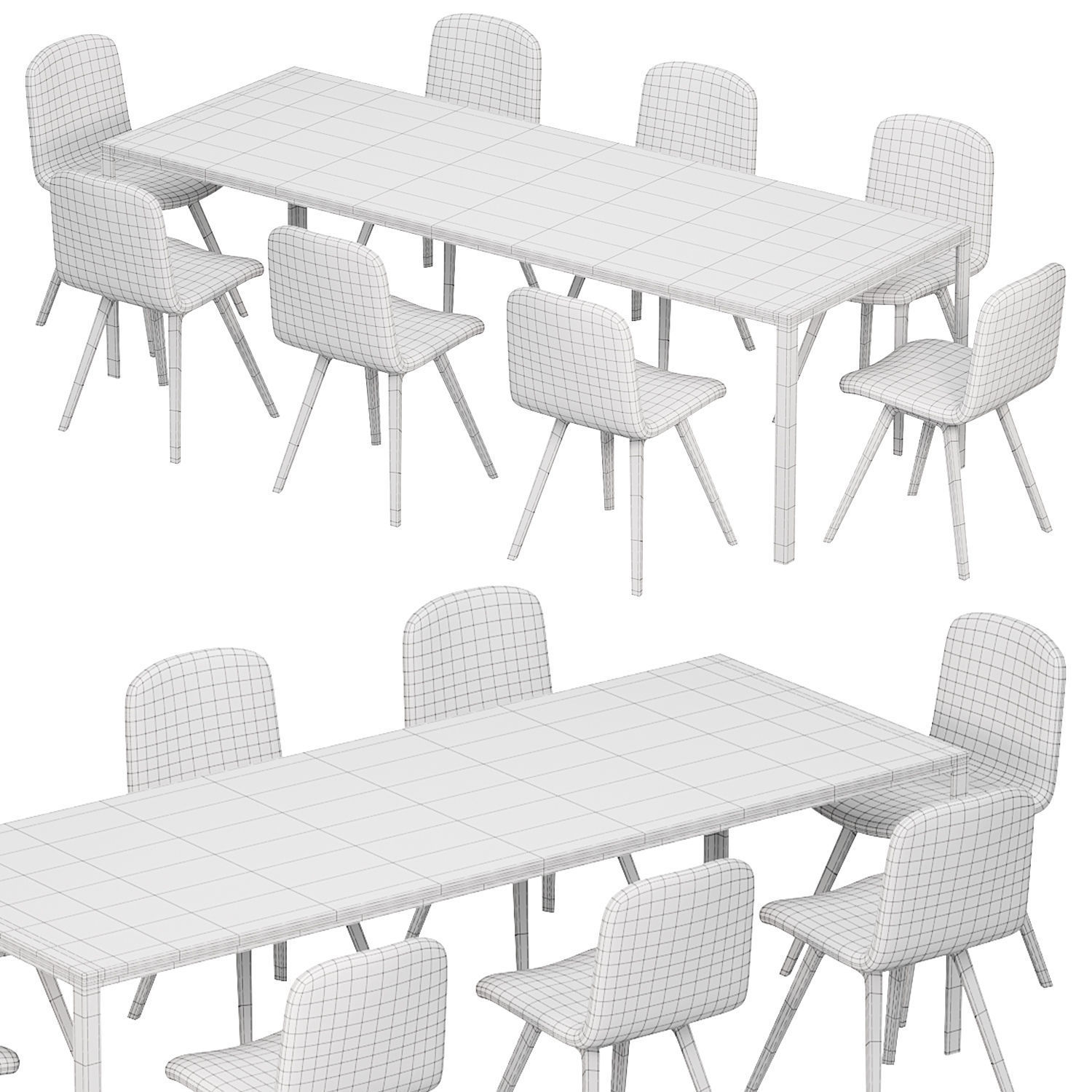 Link Dining Tables  3D model_2