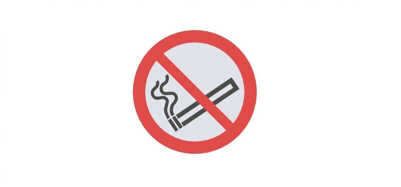 ISO7010 P002 Mandatory Sign No Smoking  with Standardized Colour 3D model_3