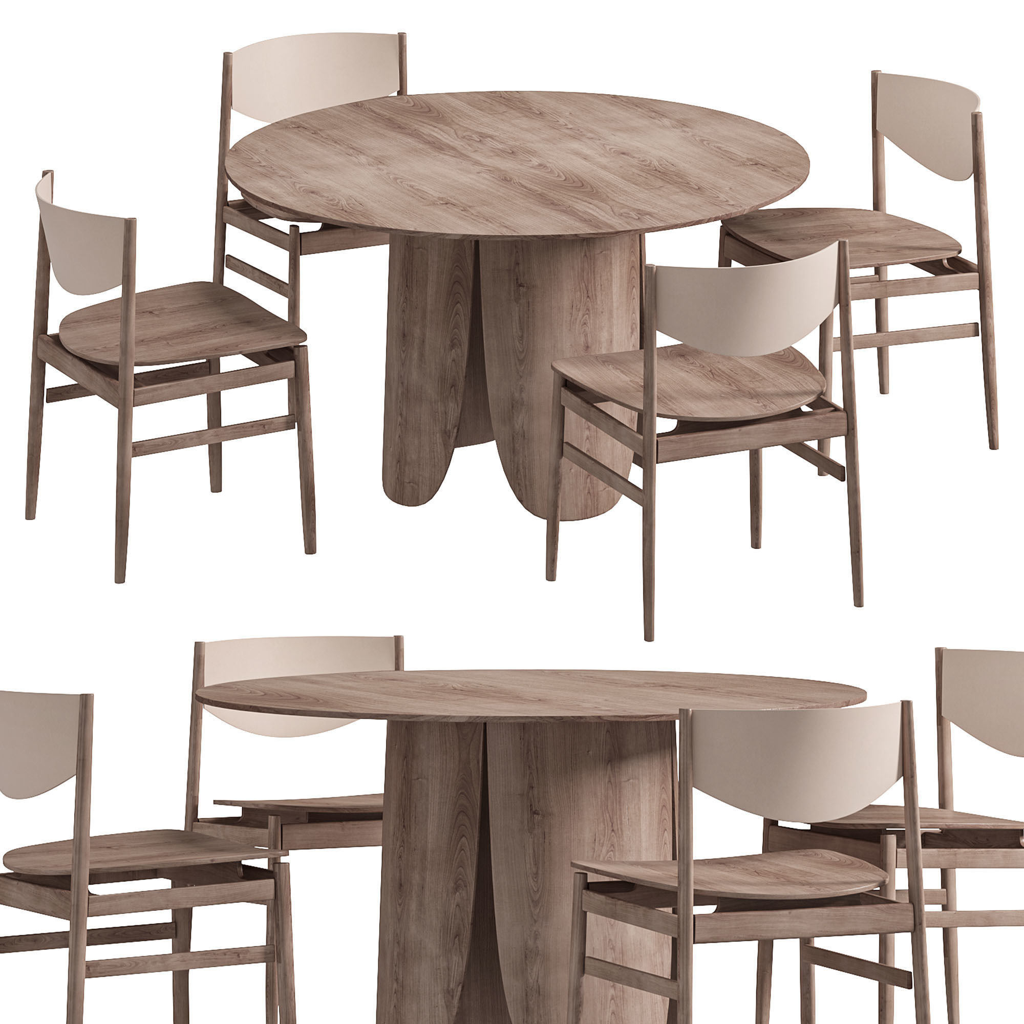 Peyote Dining Table  3D model_1