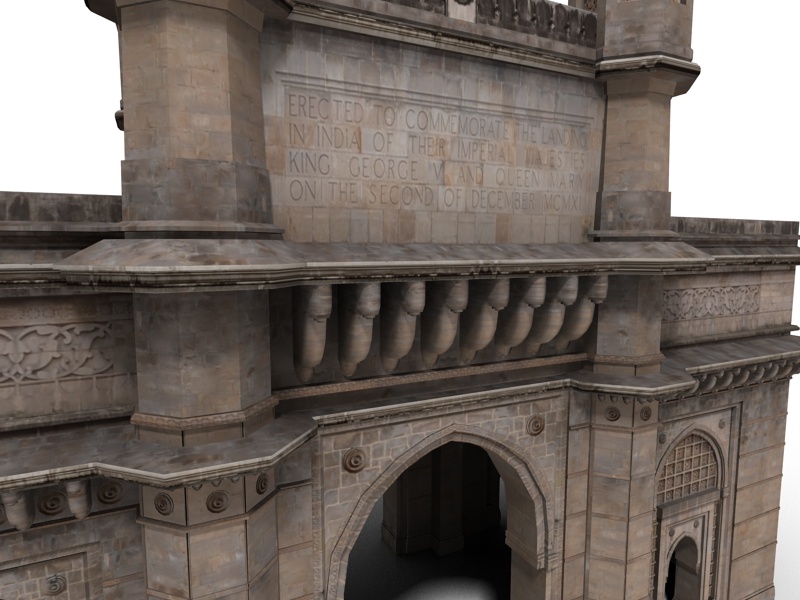 The Gateway of India Low-poly 3D model_5