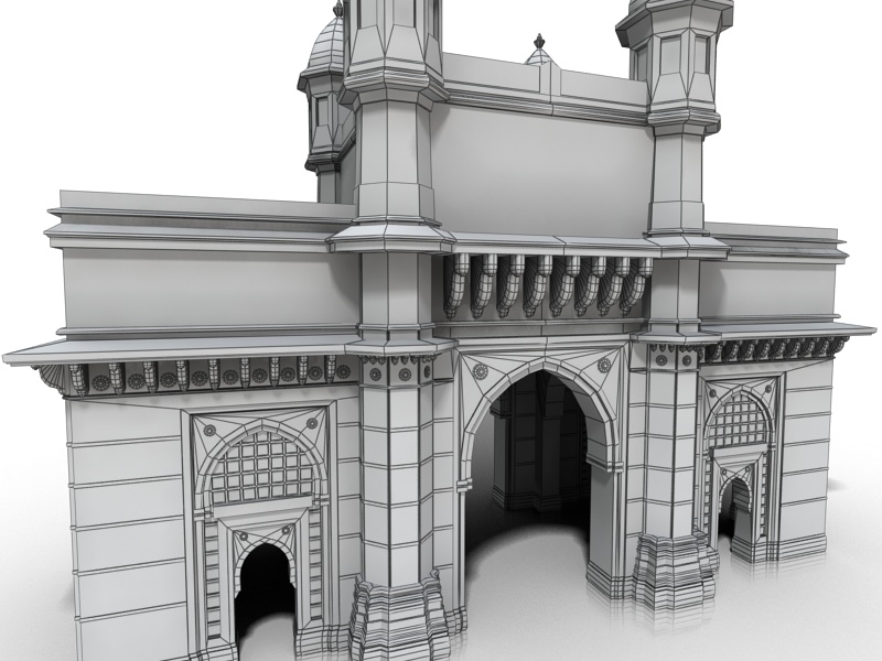 The Gateway of India Low-poly 3D model_8