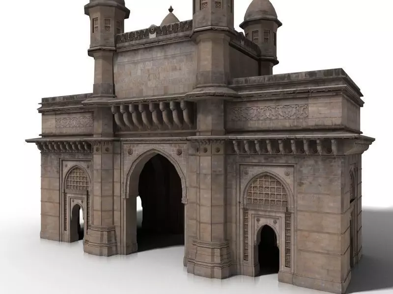 The Gateway of India Low-poly 3D model_0