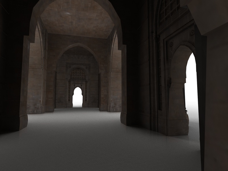 The Gateway of India Low-poly 3D model_3