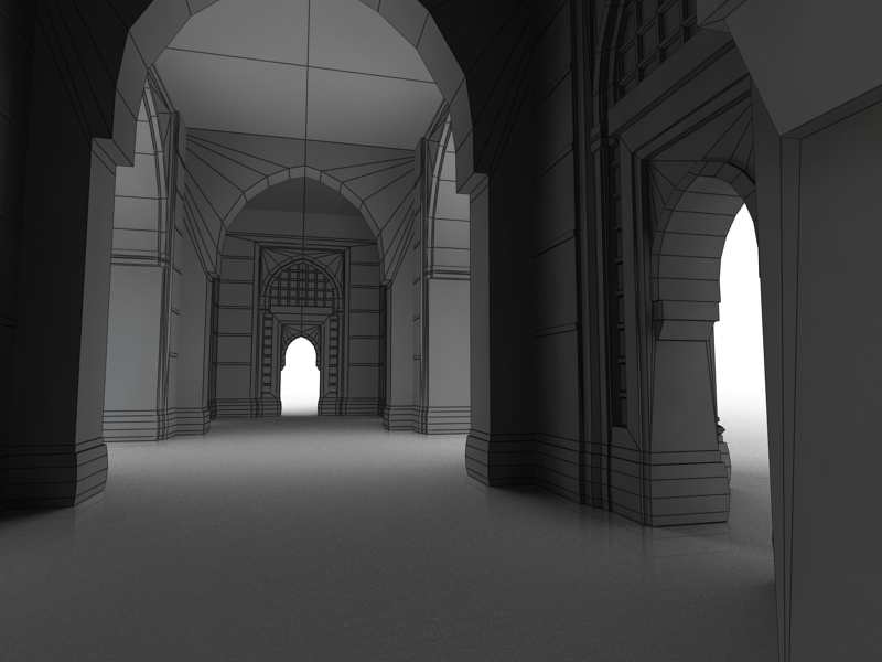 The Gateway of India Low-poly 3D model_9
