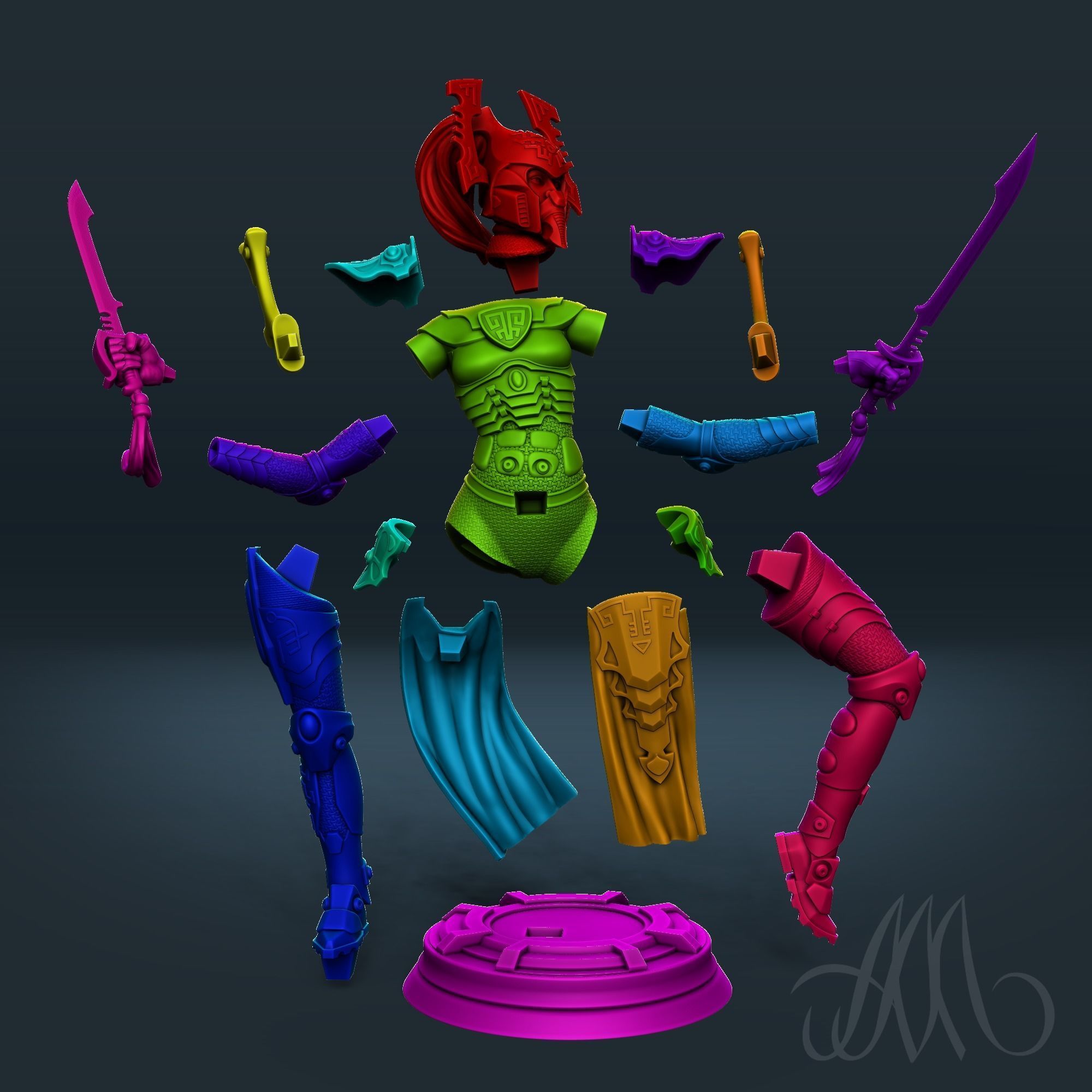 ELDAR print model PRE-SUPPORTED 3D print model_6