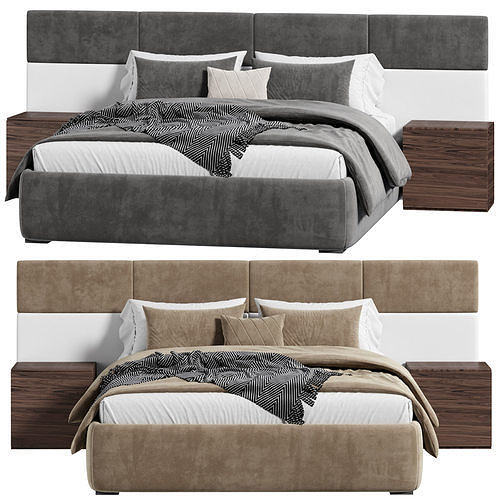 Soft Build Fabriki Kiko Bed  3D model