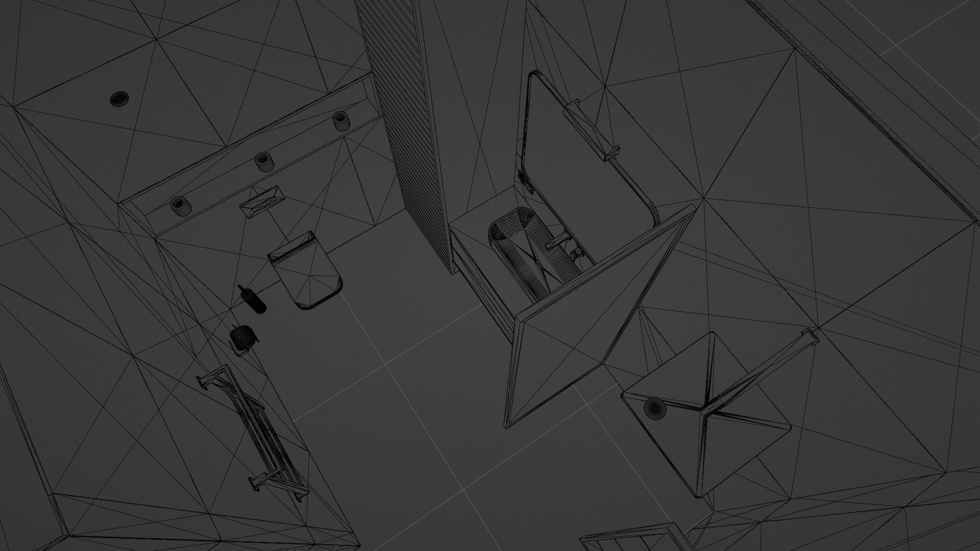 Modern compact bathroom 3D model_5