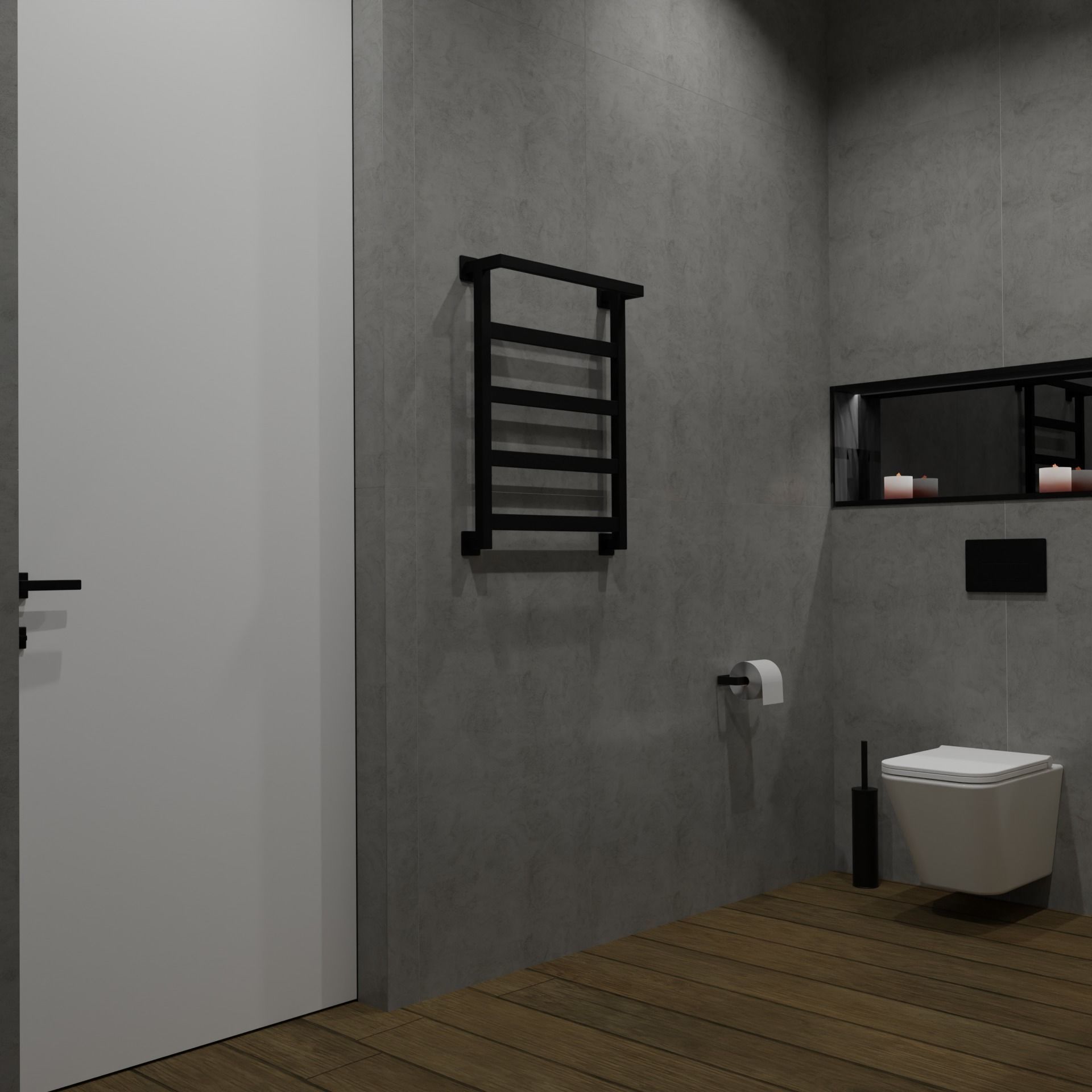 Modern compact bathroom 3D model_3