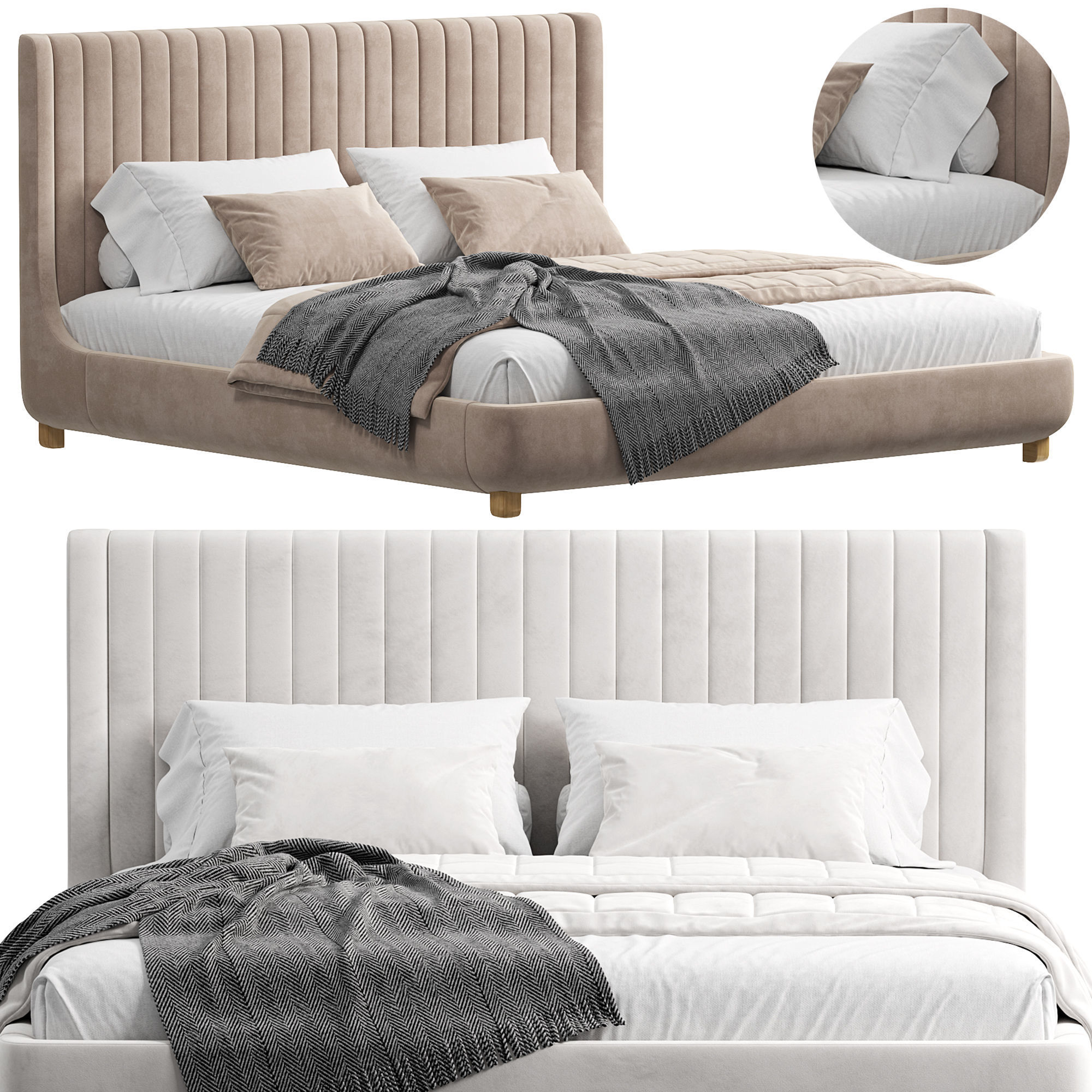 Rosa Clara Bed 3D model_1