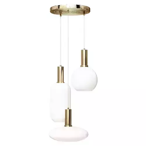 Martin pendant chandelier with white shades
