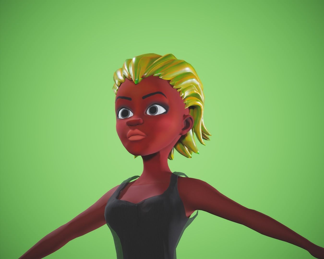 Karton Rigged cartoon rigged girl free VR / AR / low-poly 3D model rigged | CGTrader