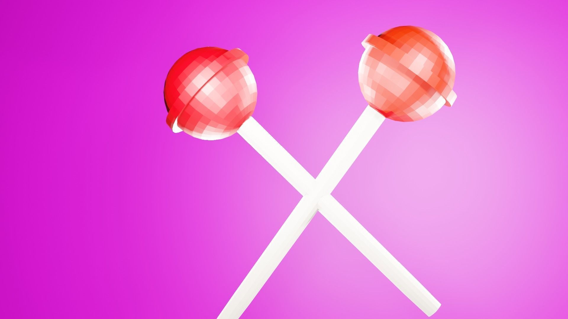 Chupa chups 3D model Free low-poly 3D model_3