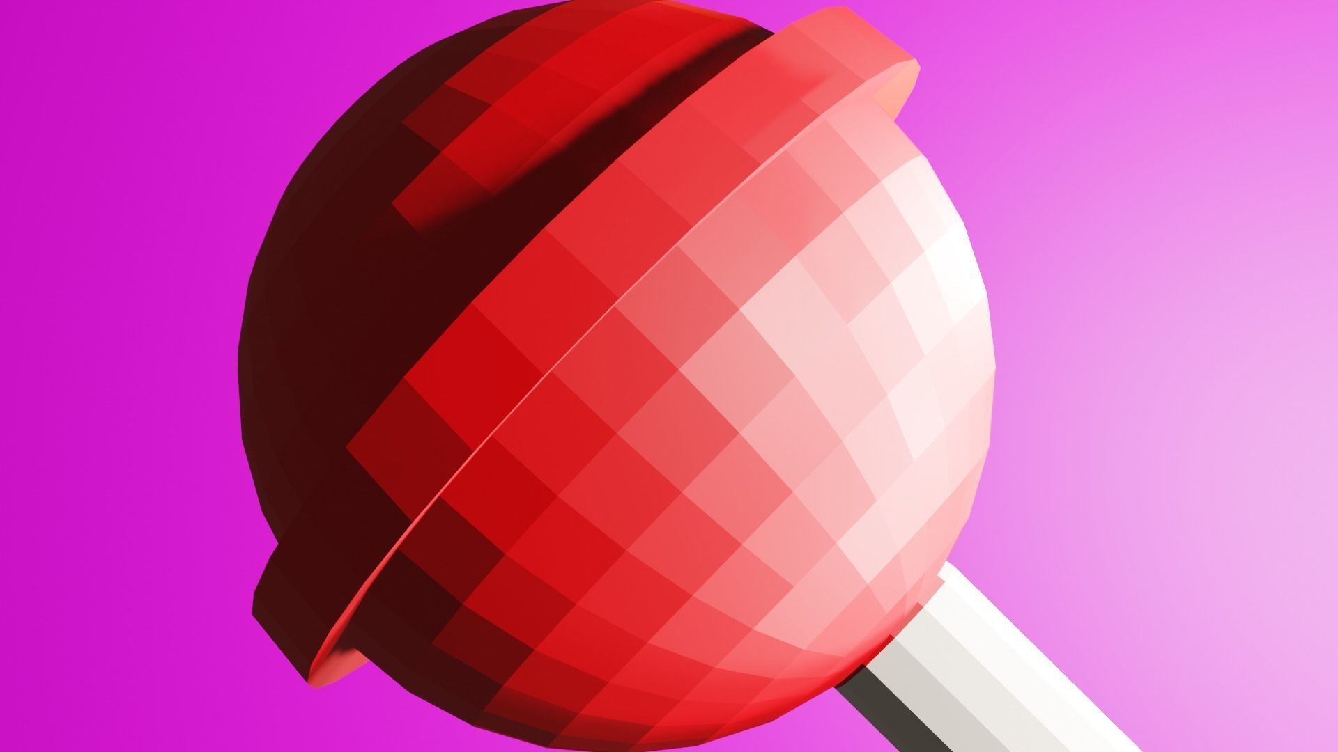 Chupa chups 3D model Free low-poly 3D model_4