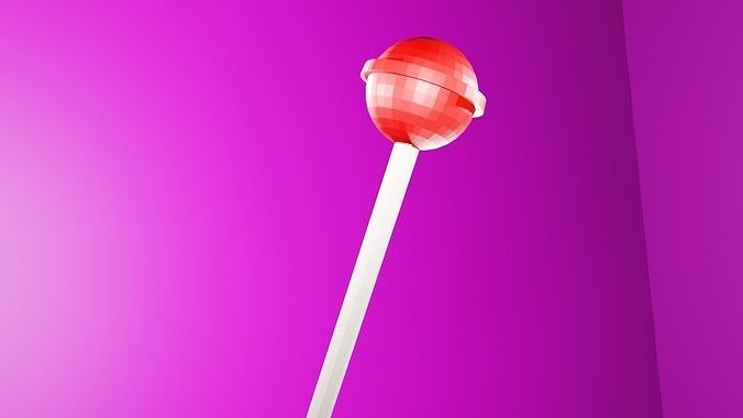 Chupa chups 3D model Free low-poly 3D model