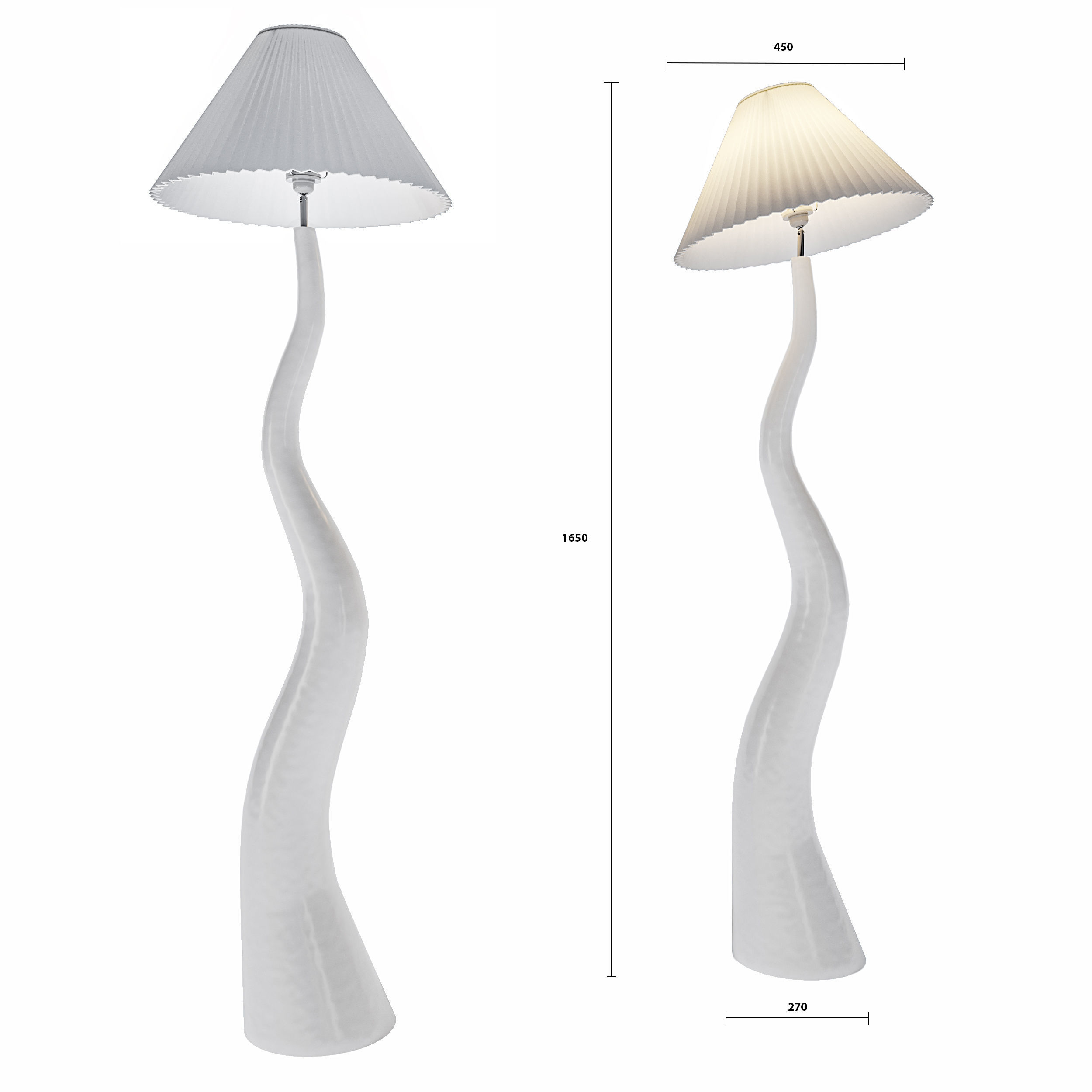 Floor lamp Marlene 3D model_2
