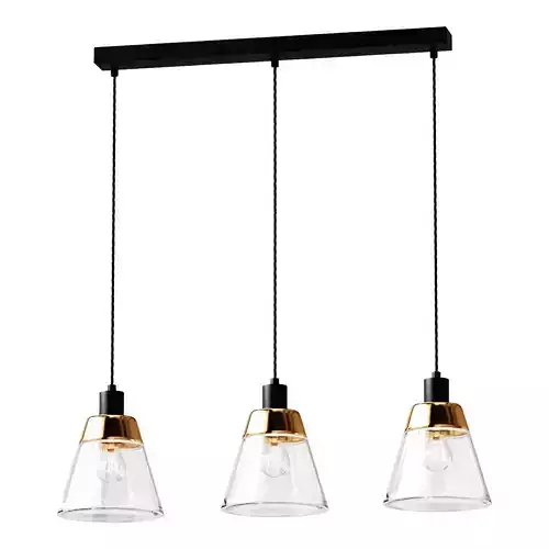 Brizzi pendant chandelier with transparent shades