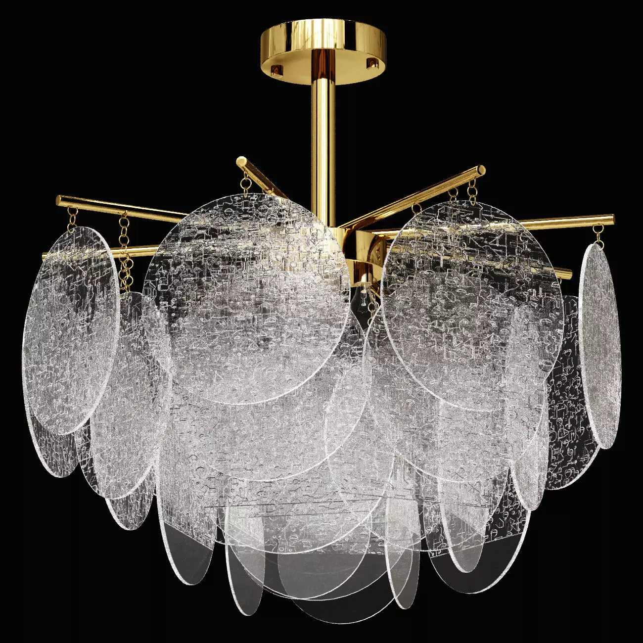 Hanging chandelier Kink Light Alvia 07684 3D model