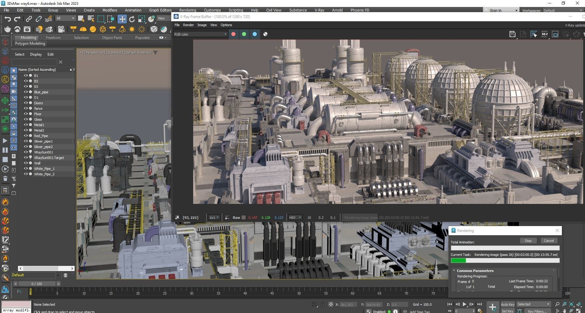 Sci-Fi factory 3D model_5