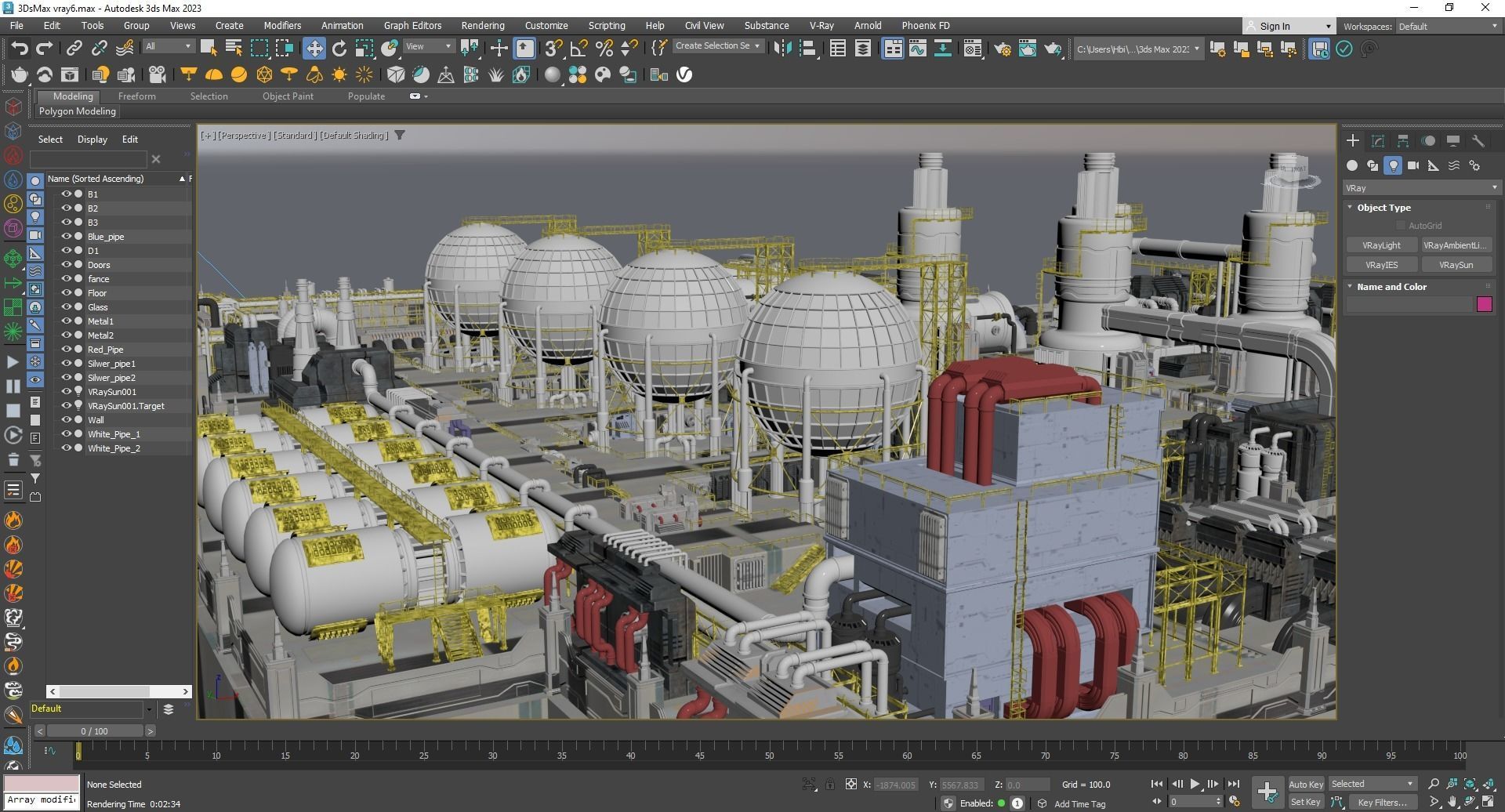 Sci-Fi factory 3D model_6