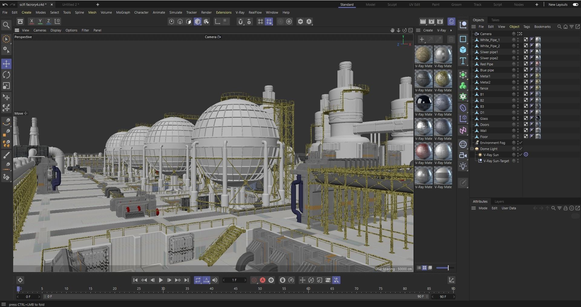 Sci-Fi factory 3D model_12