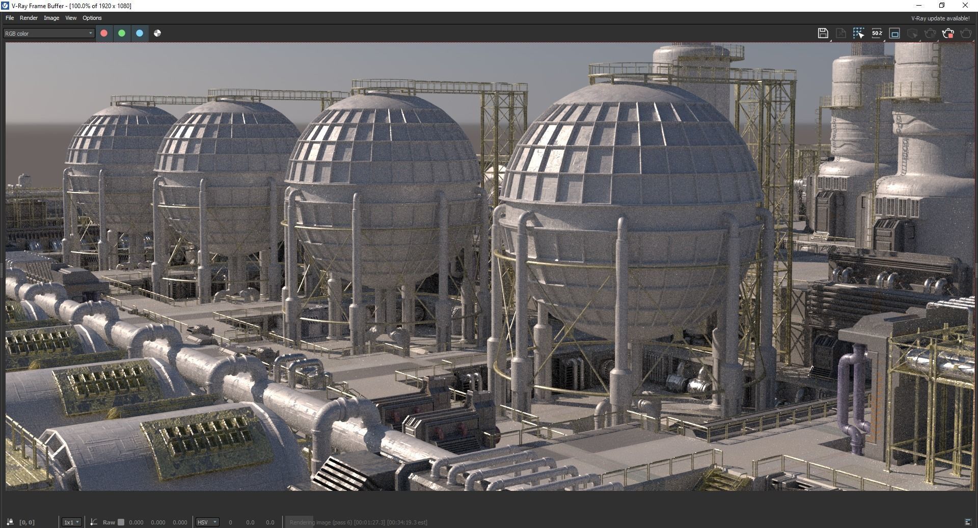 Sci-Fi factory 3D model_7