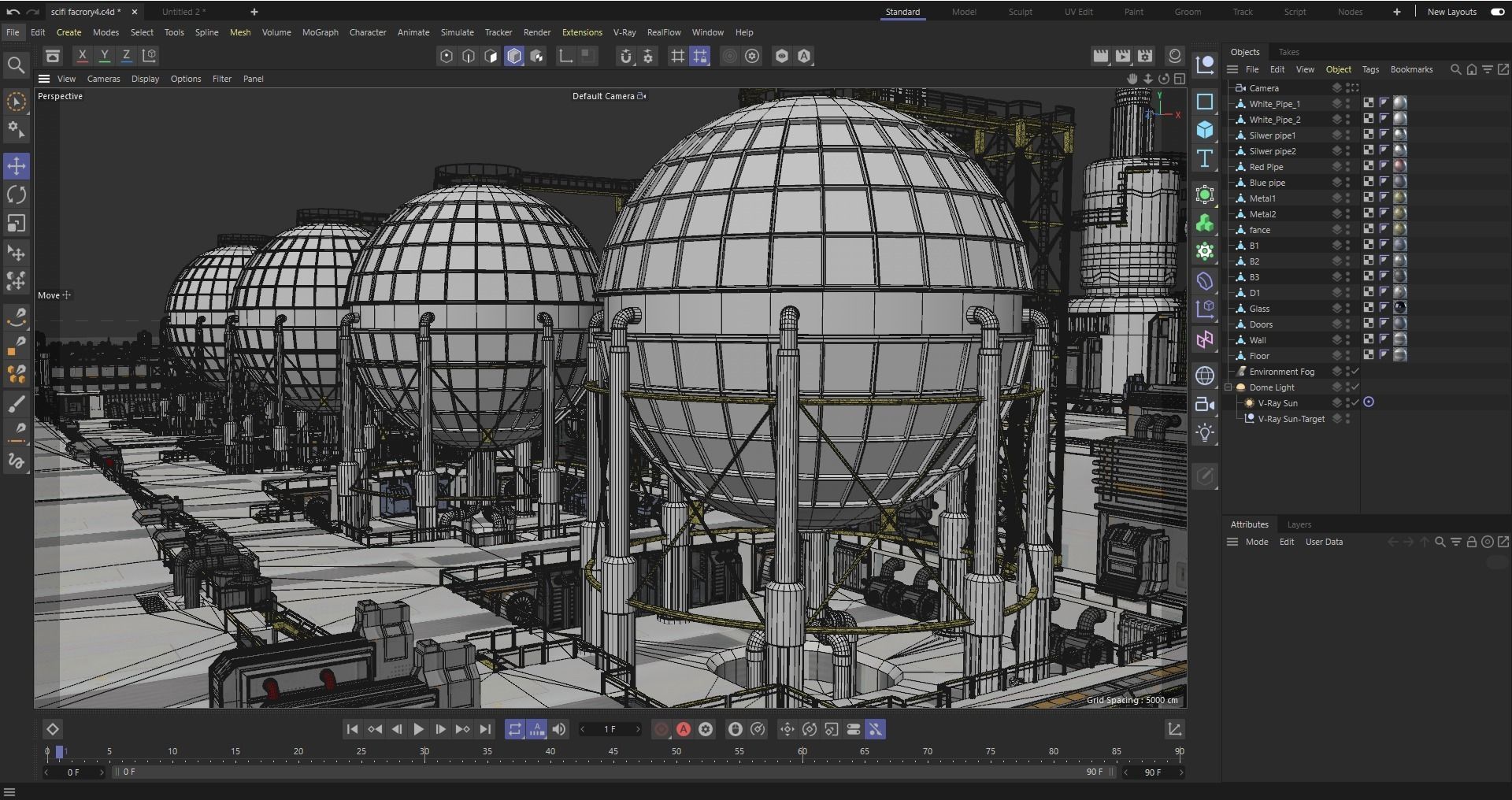 Sci-Fi factory 3D model_10