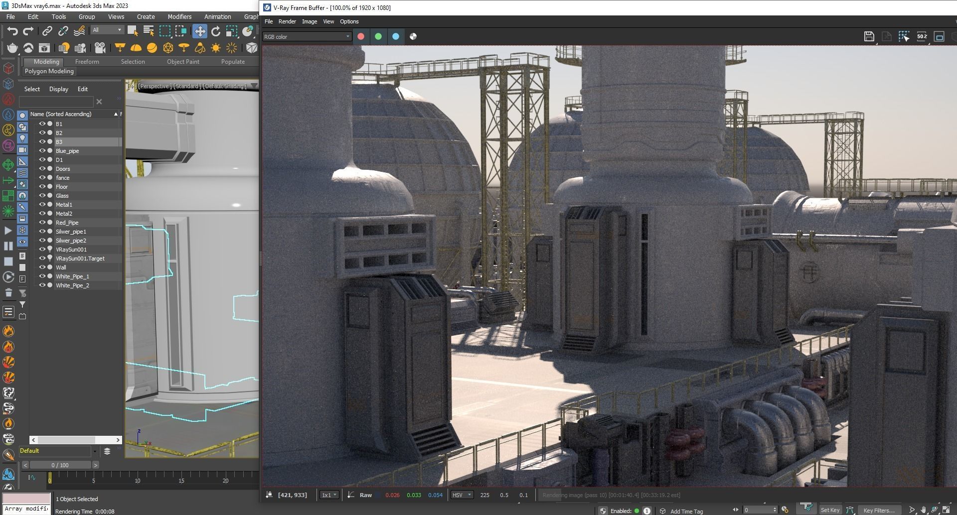 Sci-Fi factory 3D model_8