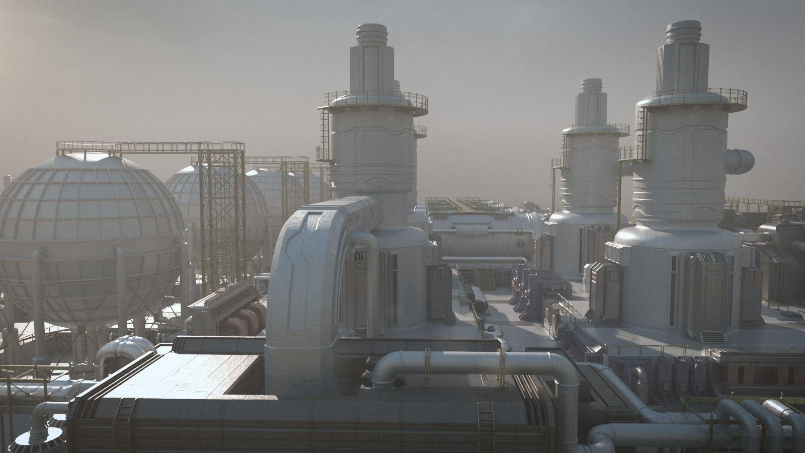 Sci-Fi factory 3D model_3